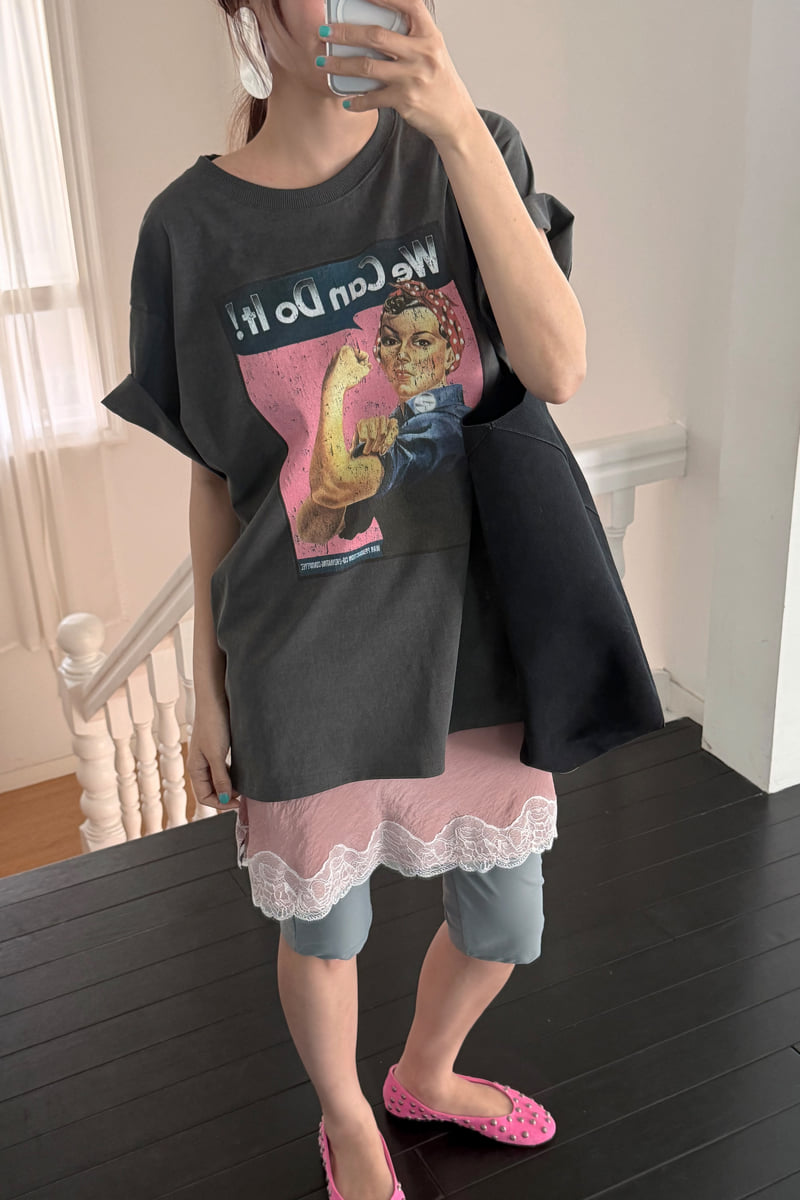 Connaught - Korean Women Fashion - #momslook - You Can Do It Tee - 7