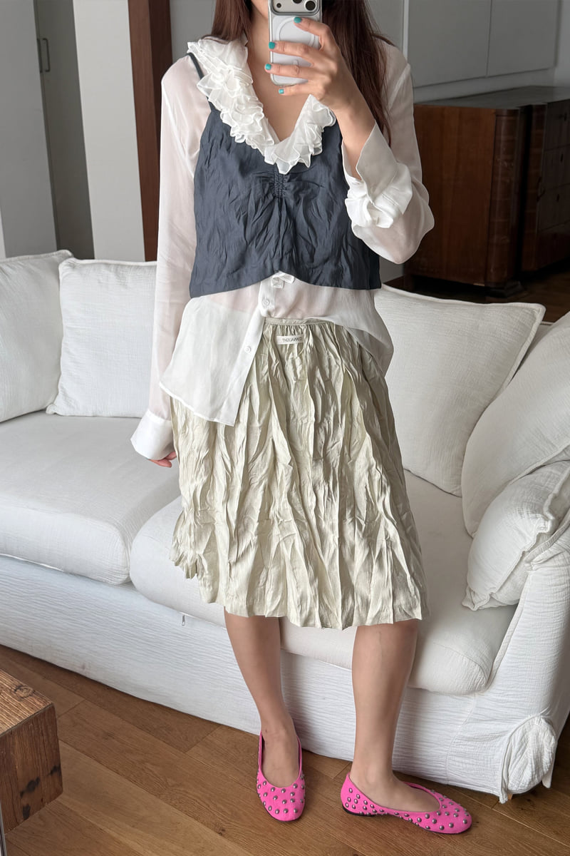 Connaught - Korean Women Fashion - #momslook - Rumple Skirt - 2