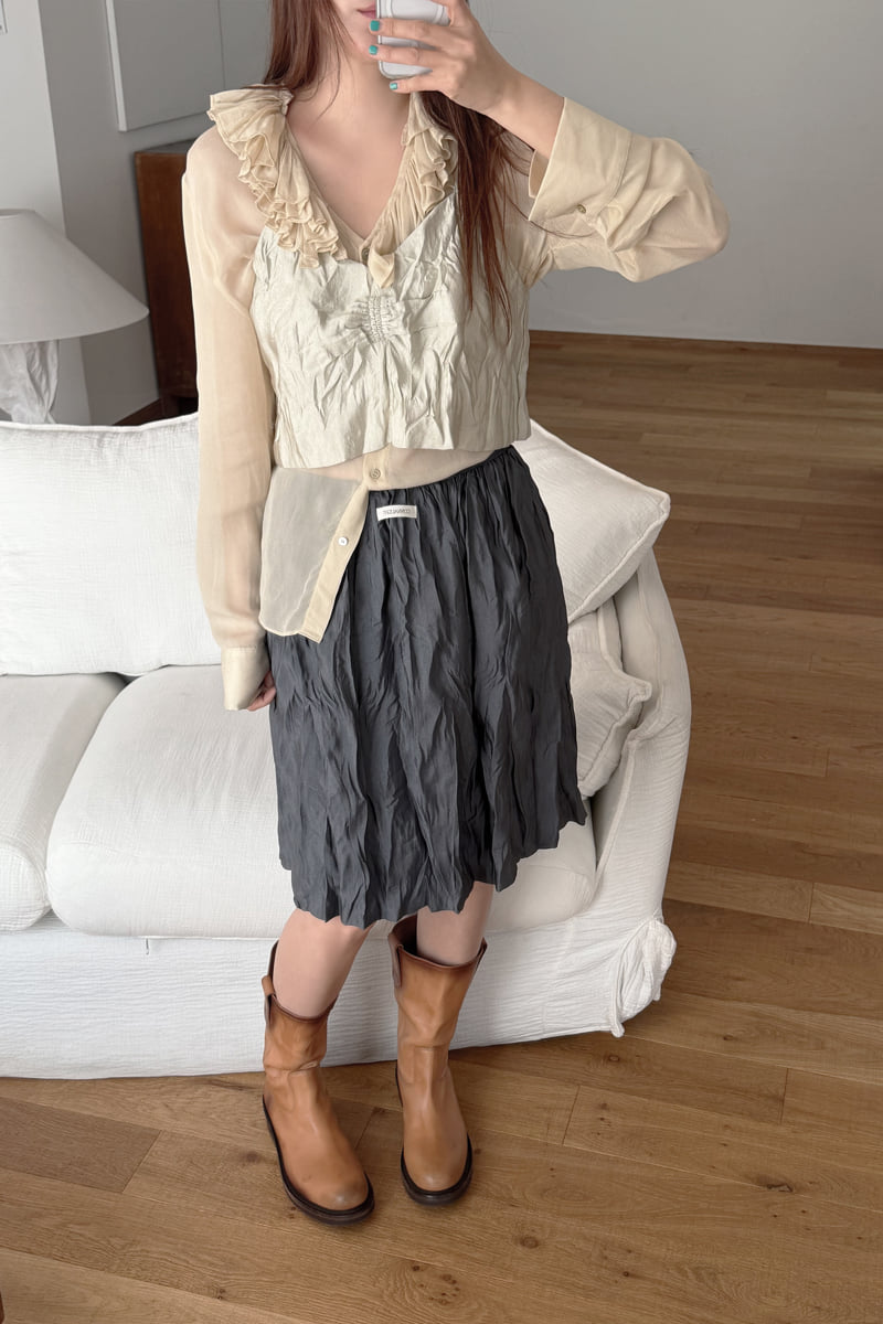 Connaught - Korean Women Fashion - #momslook - Rumple Skirt - 6