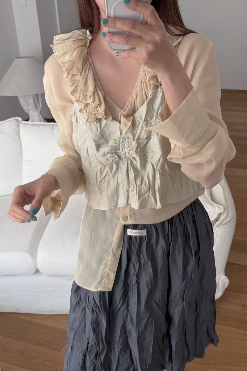 Connaught - Korean Women Fashion - #momslook - Rumple Top - 5