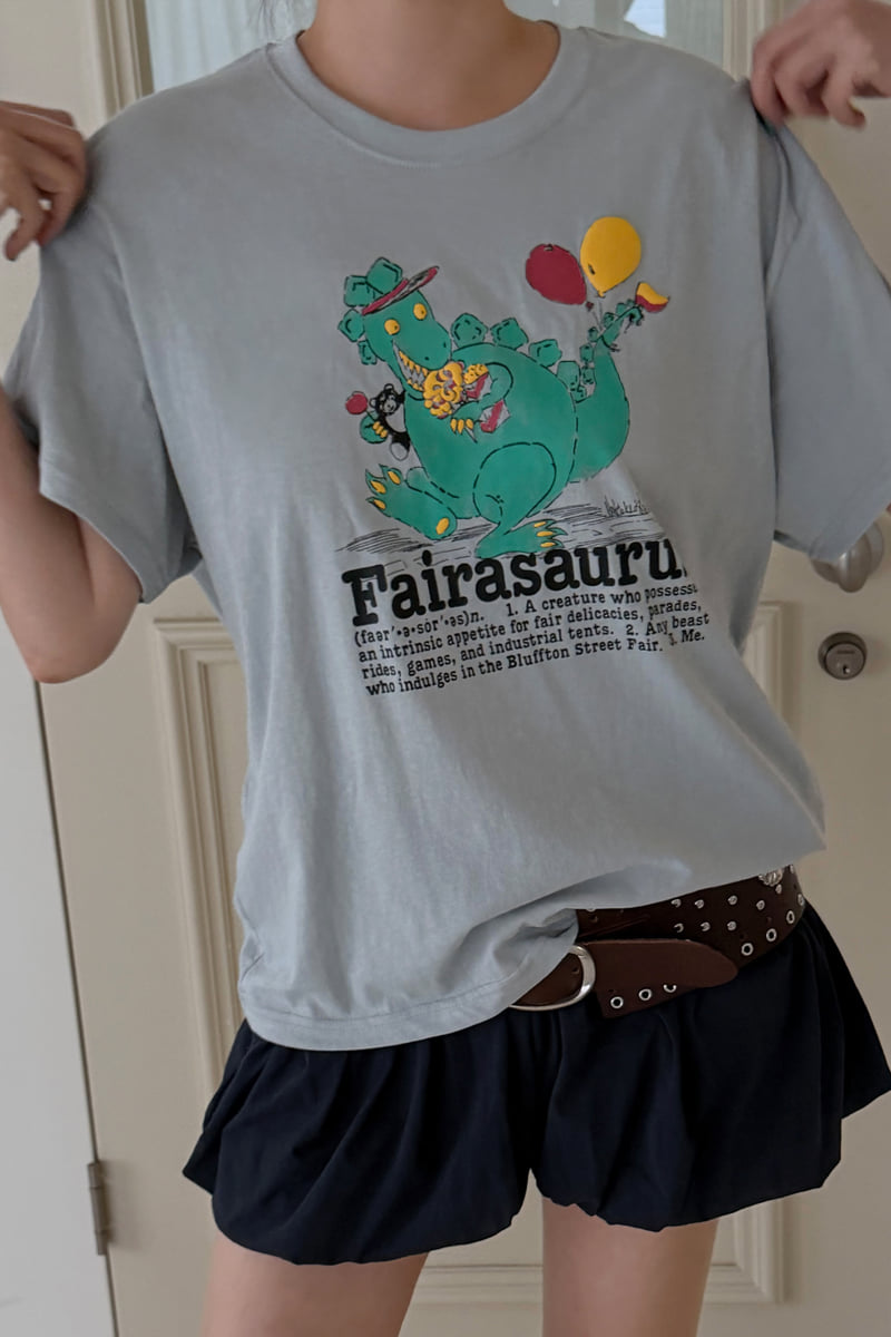 Connaught - Korean Women Fashion - #momslook - Dinosaurs Tee