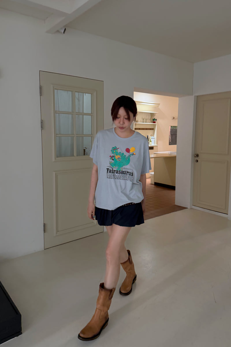 Connaught - Korean Women Fashion - #momslook - Dinosaurs Tee - 3