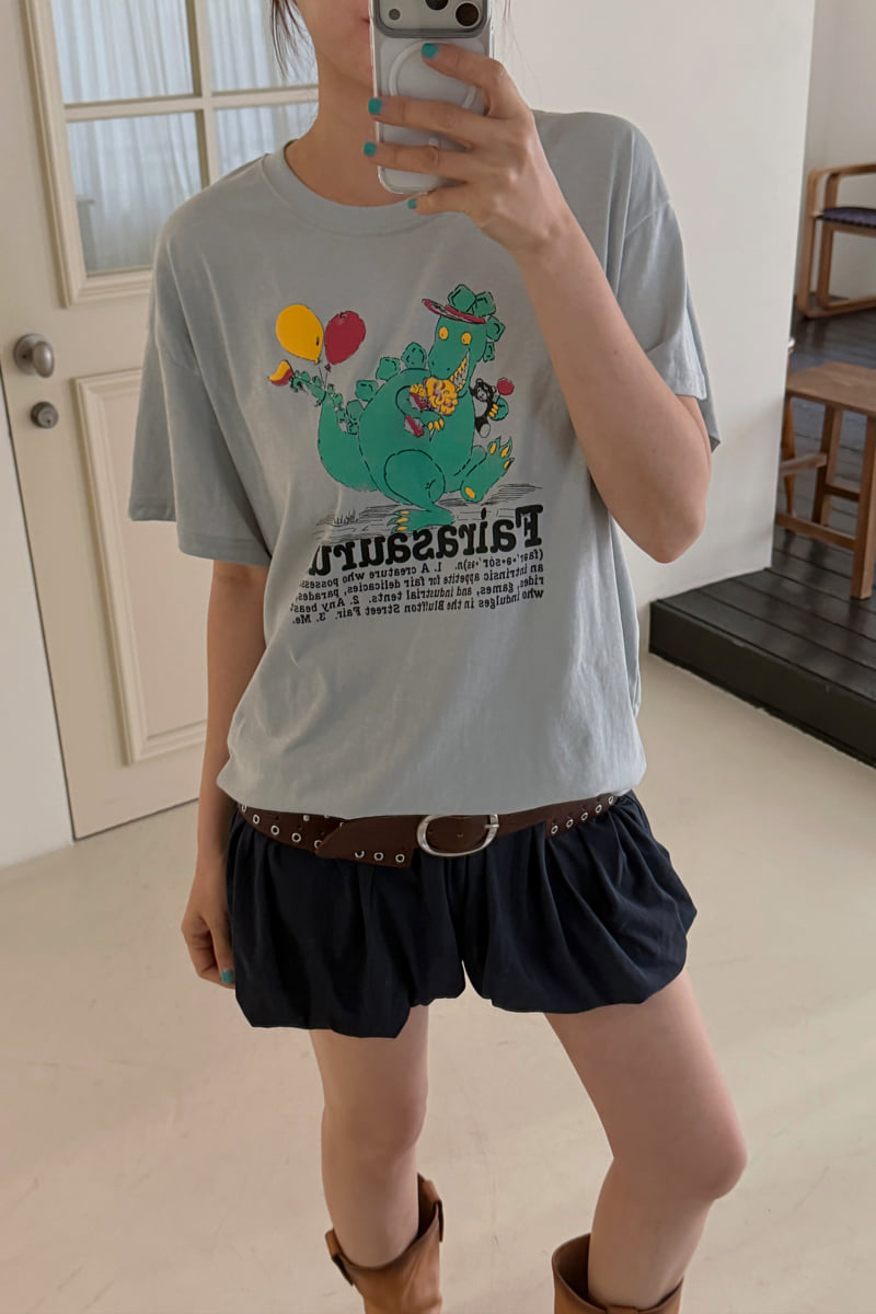 Connaught - Korean Women Fashion - #momslook - Dinosaurs Tee - 4