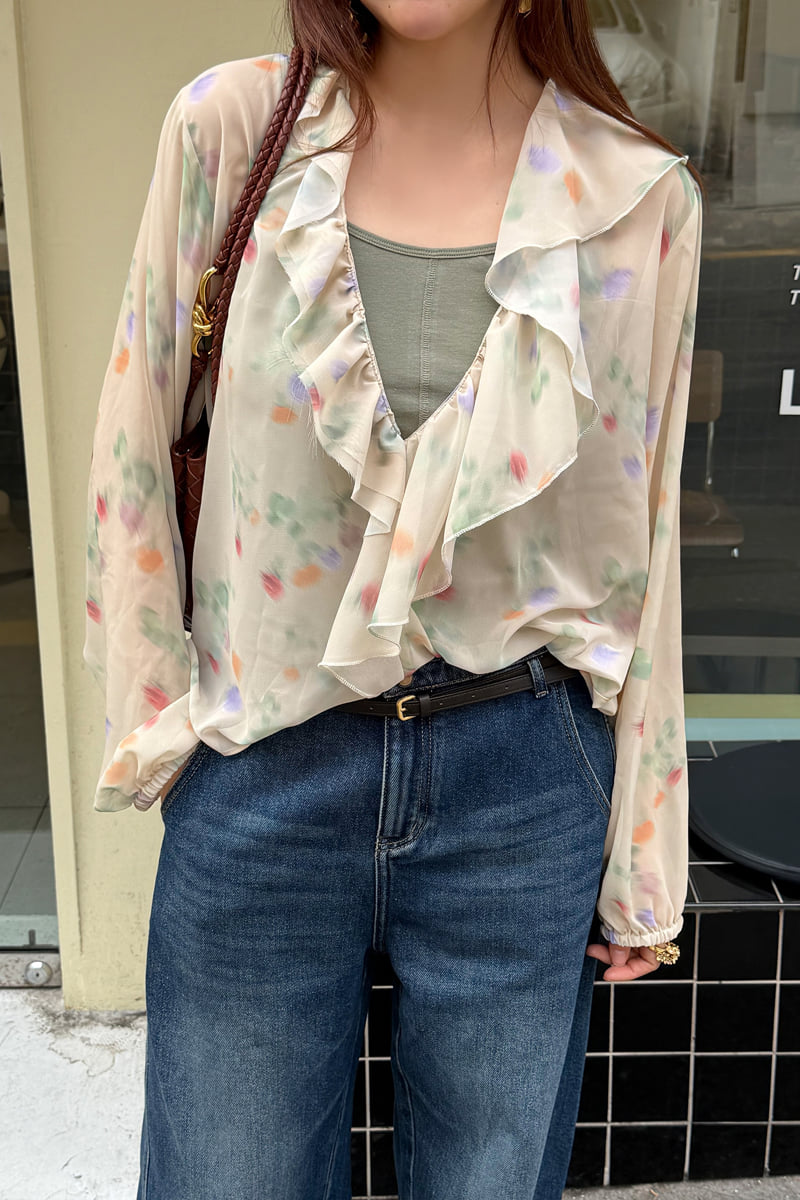 Connaught - Korean Women Fashion - #restrostyle - Ciel Flower Blouse - 2