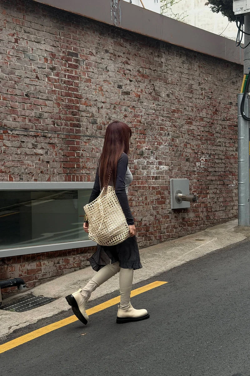 Connaught - Korean Women Fashion - #romanticstyle - Grid Net Bag - 5