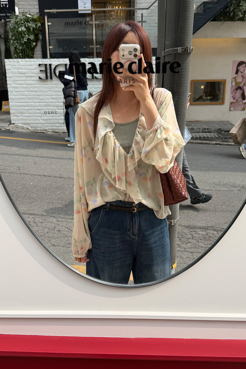 Connaught - Korean Women Fashion - #romanticstyle - Ciel Flower Blouse - 3