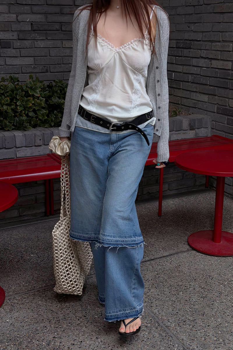 Connaught - Korean Women Fashion - #thatsdarling - Dual-Cut Denim