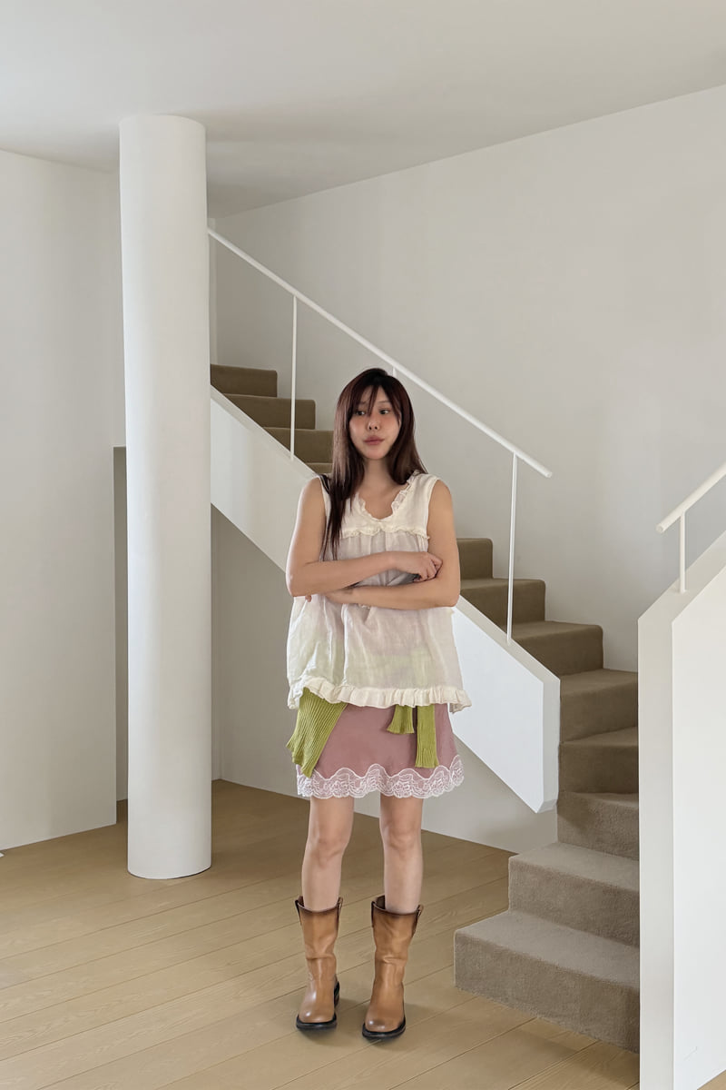 Connaught - Korean Women Fashion - #womensfashion - Cont Linen Sleeveless - 3