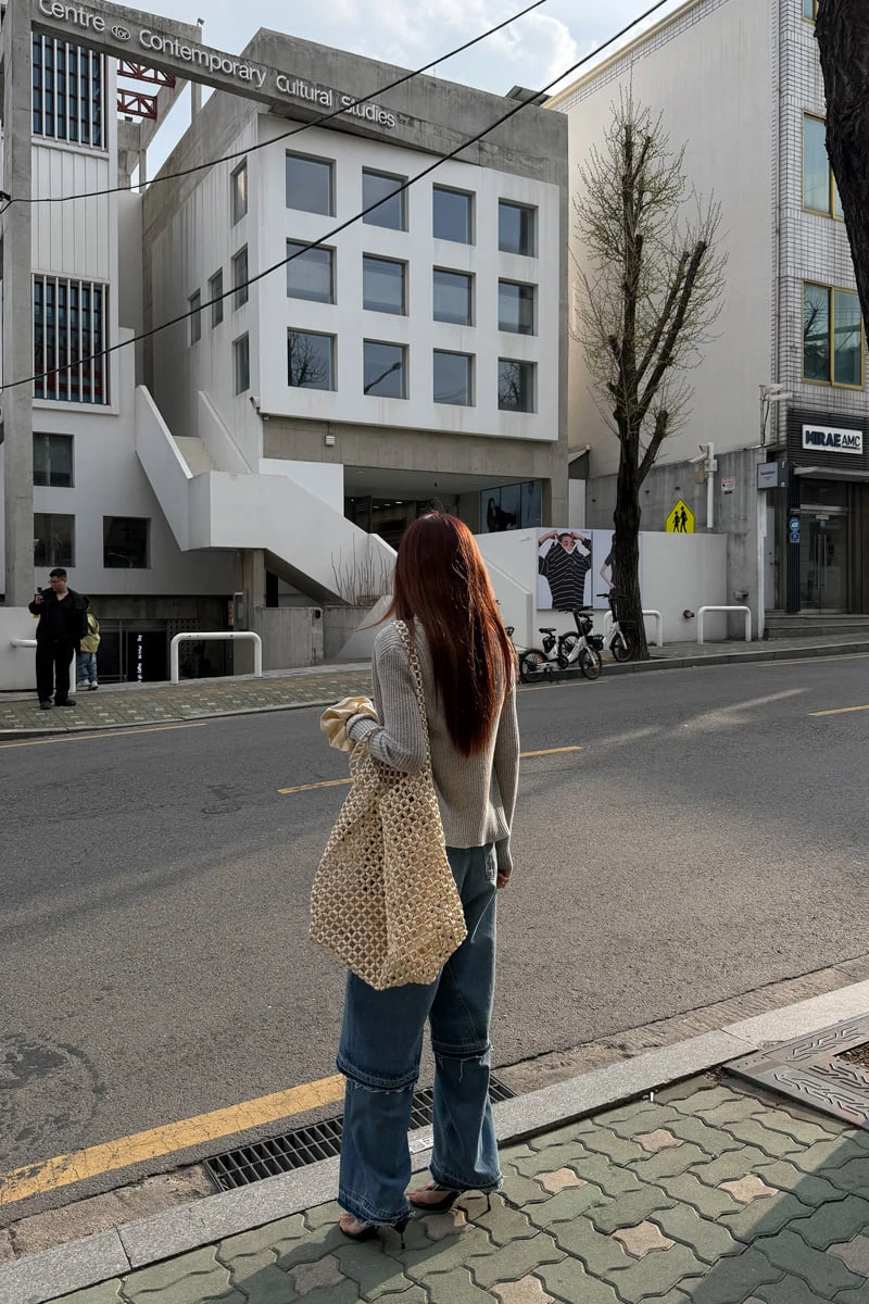 Connaught - Korean Women Fashion - #womensfashion - Grid Net Bag - 10