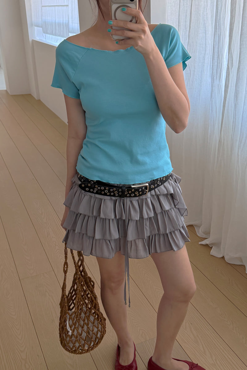 Connaught - Korean Women Fashion - #womensfashion - Simple Off Tee - 5