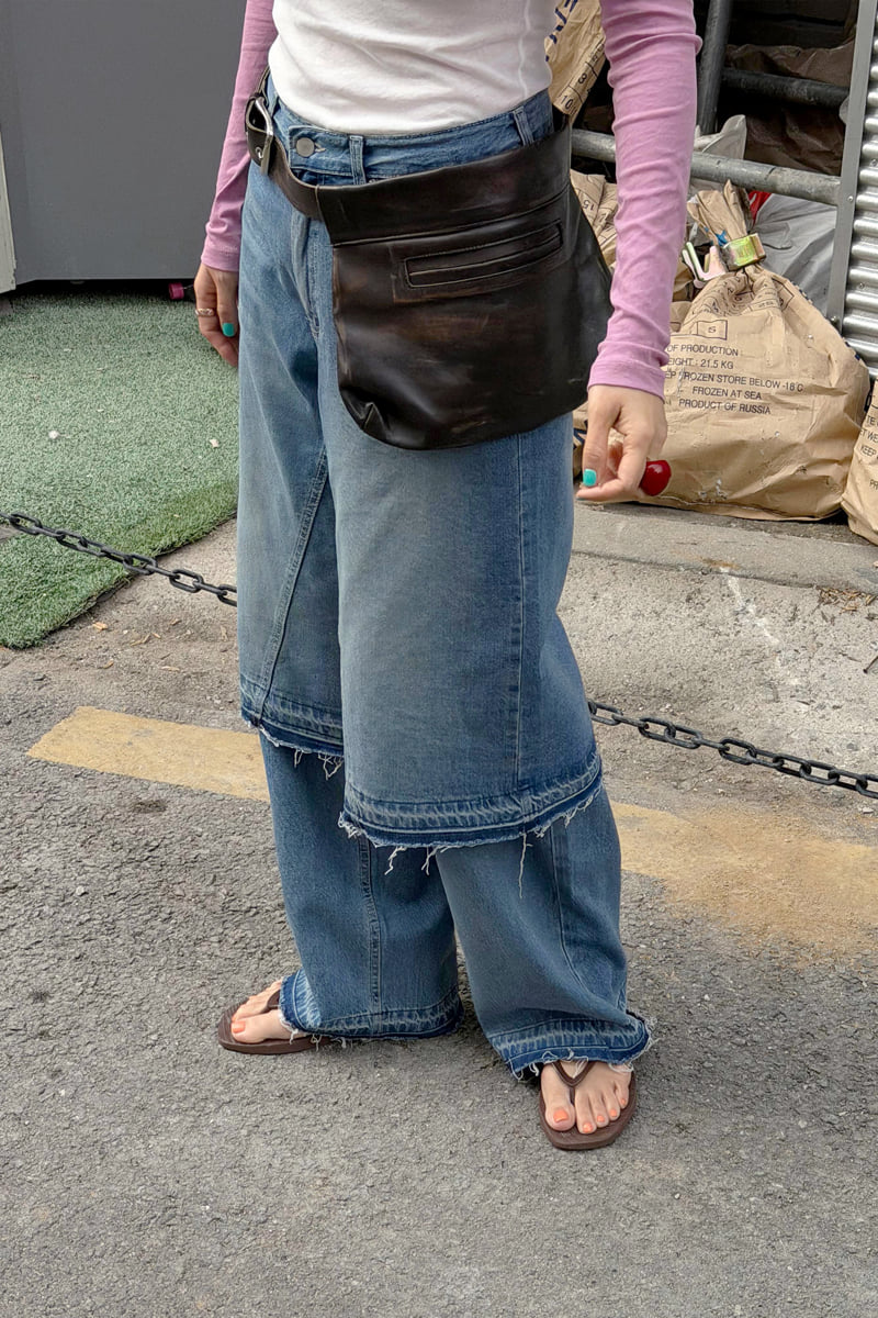 Connaught - Korean Women Fashion - #momslook - Dual-Cut Denim - 4