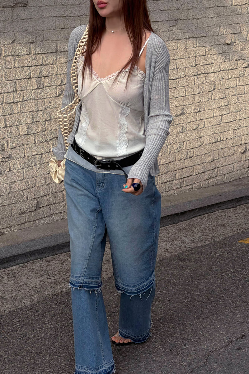 Connaught - Korean Women Fashion - #womensfashion - Dual-Cut Denim - 6