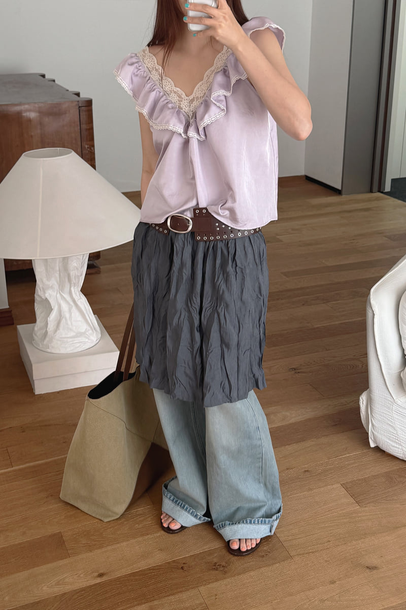 Connaught - Korean Women Fashion - #womensfashion - Gathered Cami Blouse - 6