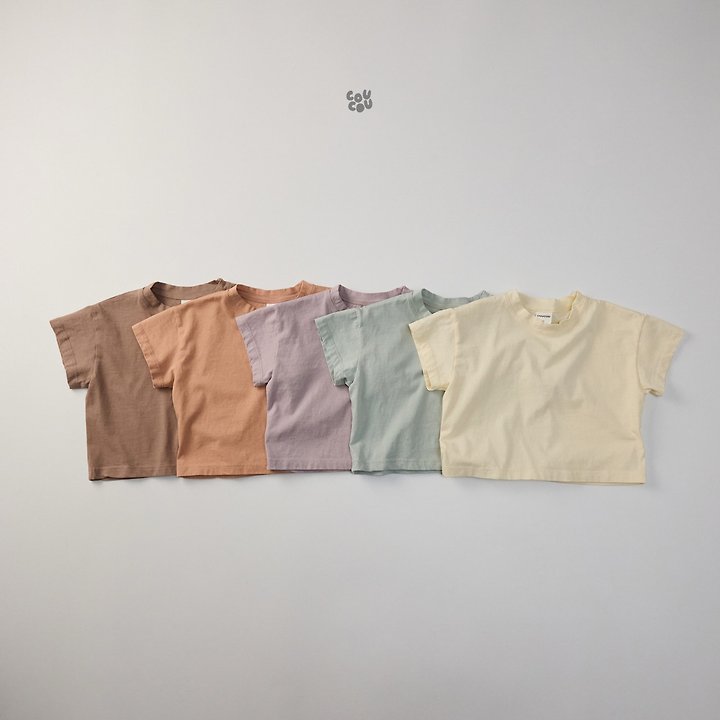 Cou Cou - Korean Children Fashion - #childofig - Basic Short Sleeve Tee - 7