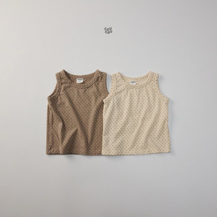 Cou Cou - Korean Children Fashion - #childrensboutique - Dot Sleeveless - 8