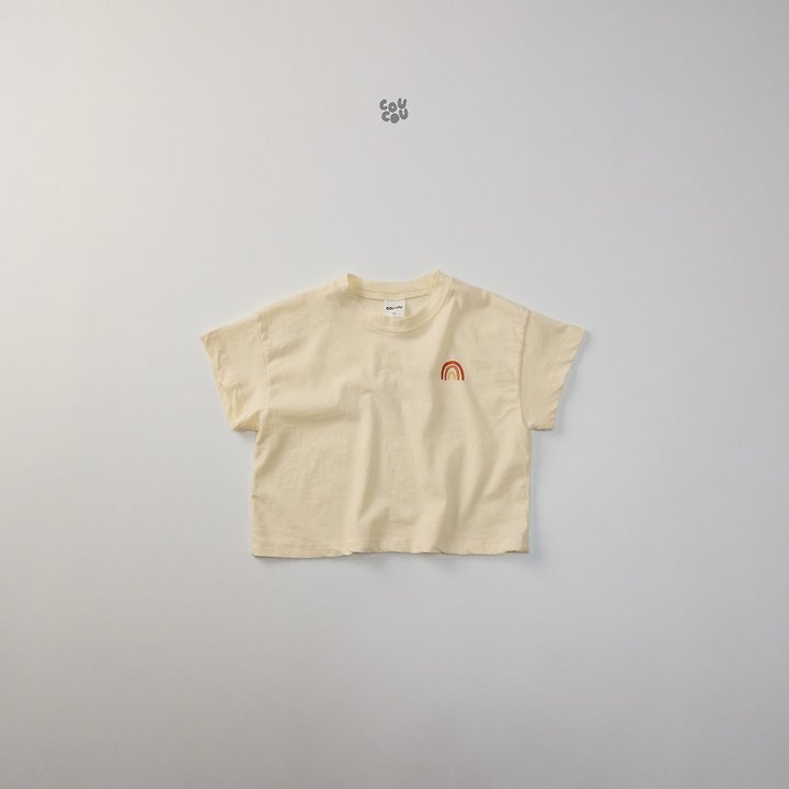 Cou Cou - Korean Children Fashion - #childrensboutique - Rainbow Short Sleeve Tee - 5