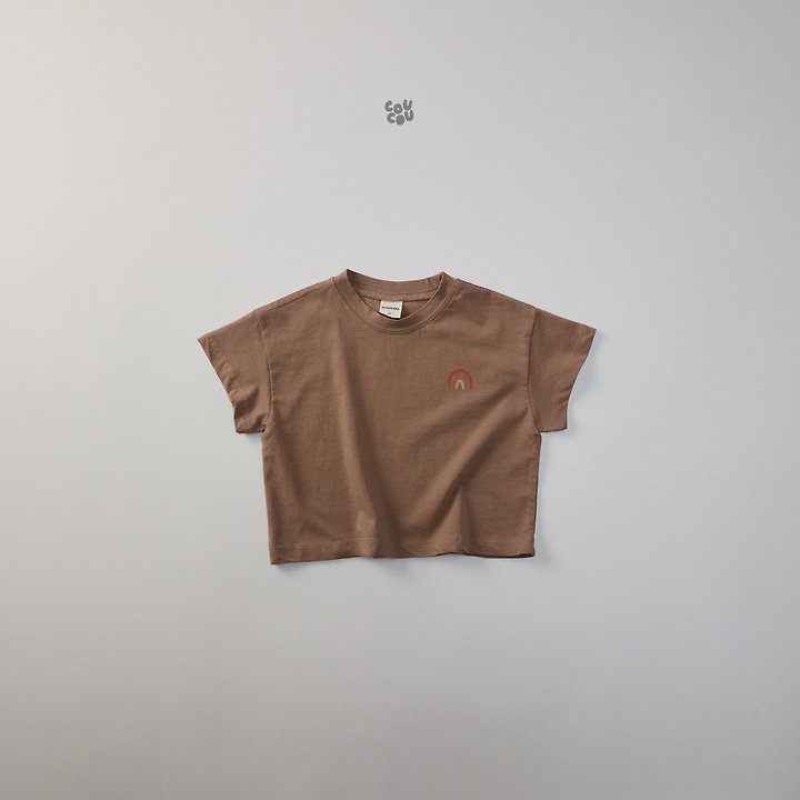 Cou Cou - Korean Children Fashion - #designkidswear - Rainbow Short Sleeve Tee - 6