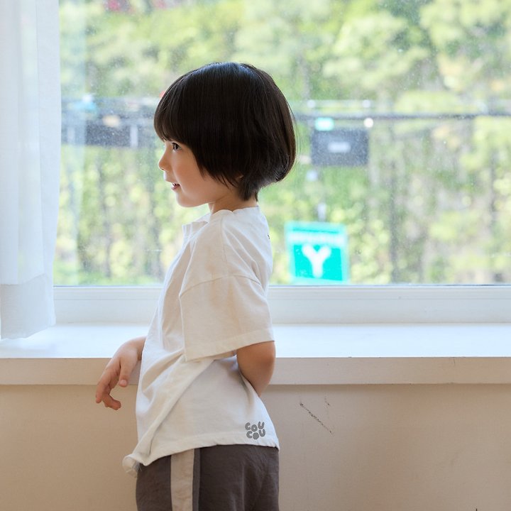 Cou Cou - Korean Children Fashion - #discoveringself - Triangle Embroidery Tee - 5
