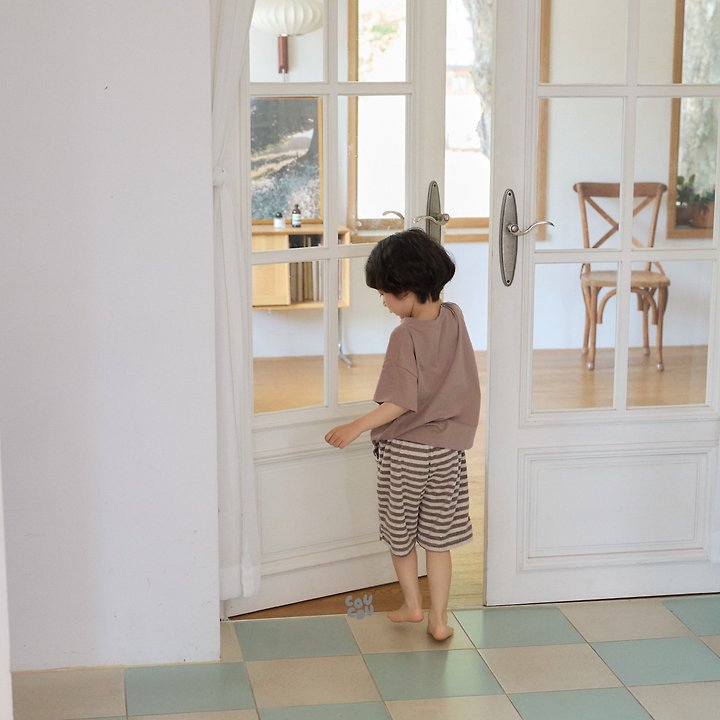 Cou Cou - Korean Children Fashion - #designkidswear - Stripe Terry Pants - 4