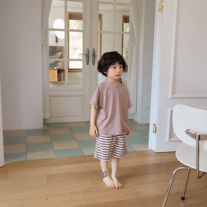 Cou Cou - Korean Children Fashion - #fashionkids - Stripe Terry Pants - 5