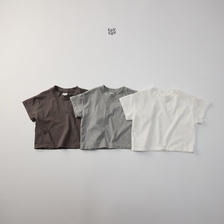 Cou Cou - Korean Children Fashion - #kidsstore - Triangle Embroidery Tee - 8