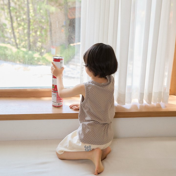 Cou Cou - Korean Children Fashion - #prettylittlegirls - Dot Sleeveless - 4