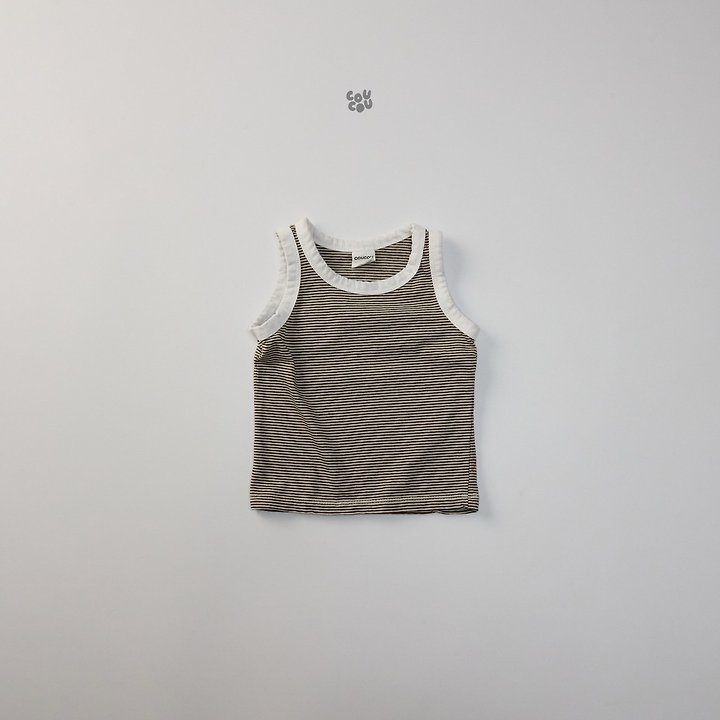 Cou Cou - Korean Children Fashion - #todddlerfashion - Stripe Sleeveless - 4
