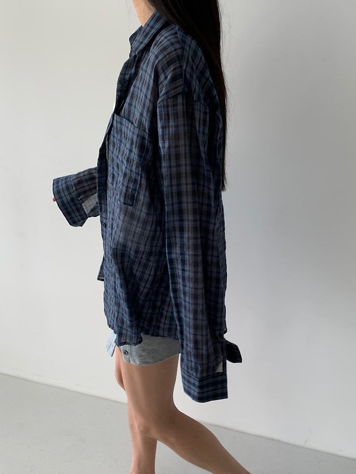 Cover - Korean Women Fashion - #momslook - Mono Check Shirt - 6
