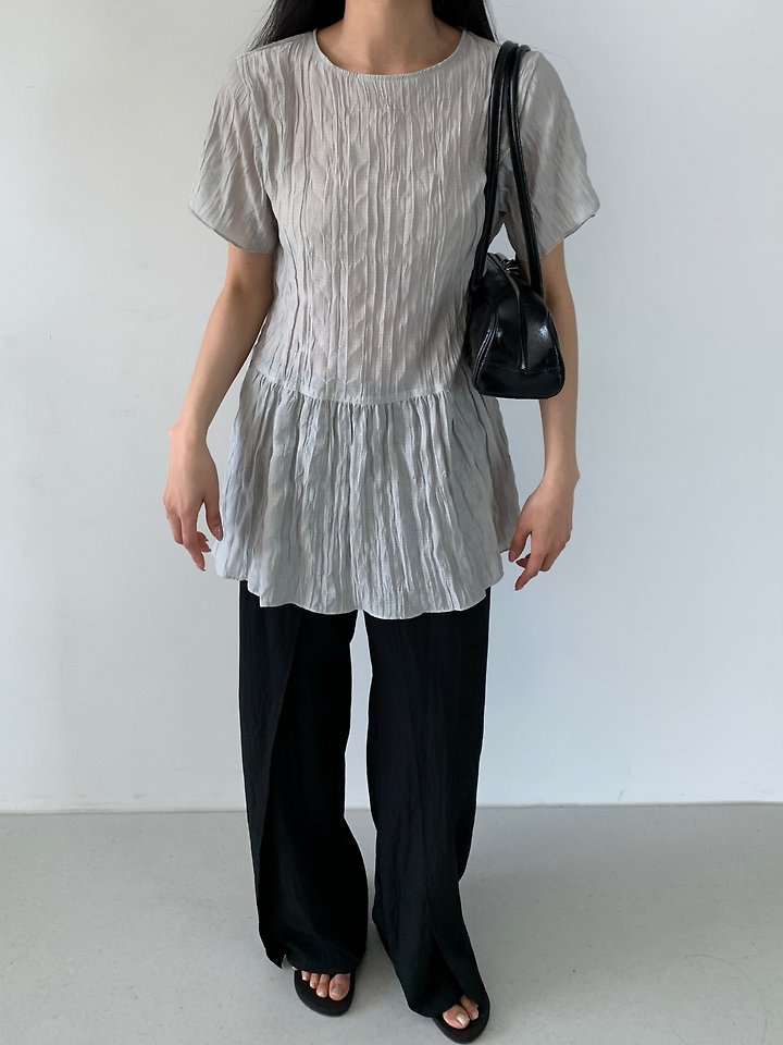 Cover - Korean Women Fashion - #momslook - Tie Set Blouse - 2