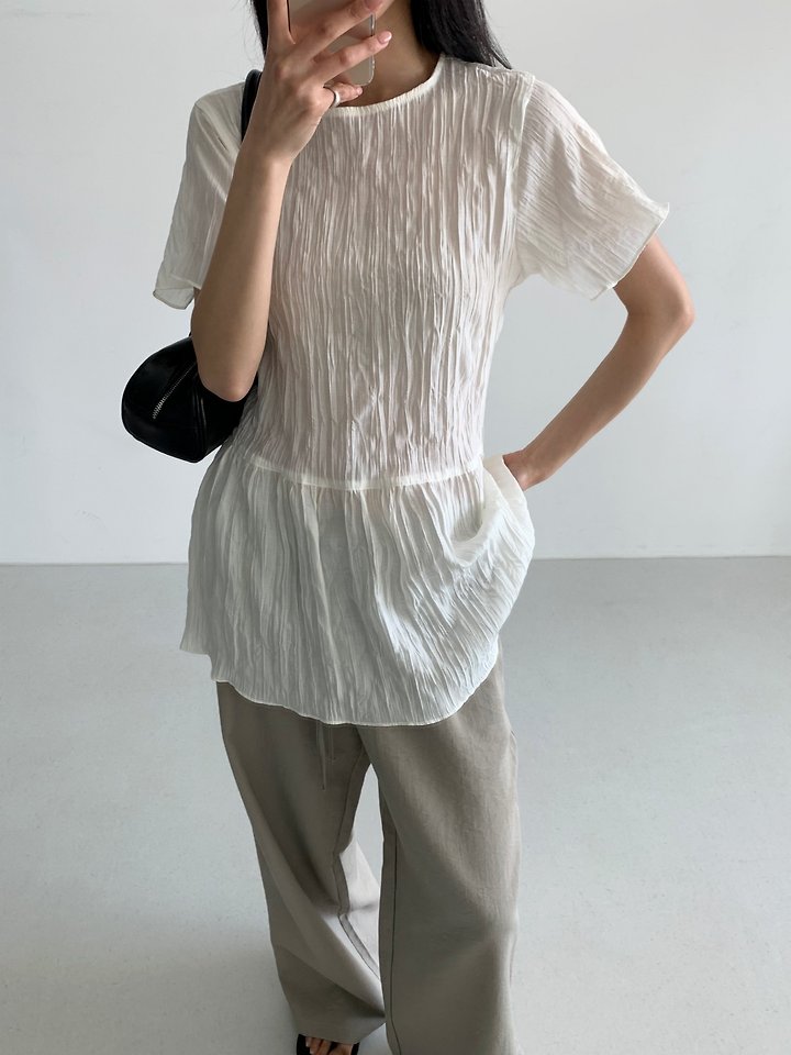 Cover - Korean Women Fashion - #momslook - Tie Set Blouse - 4