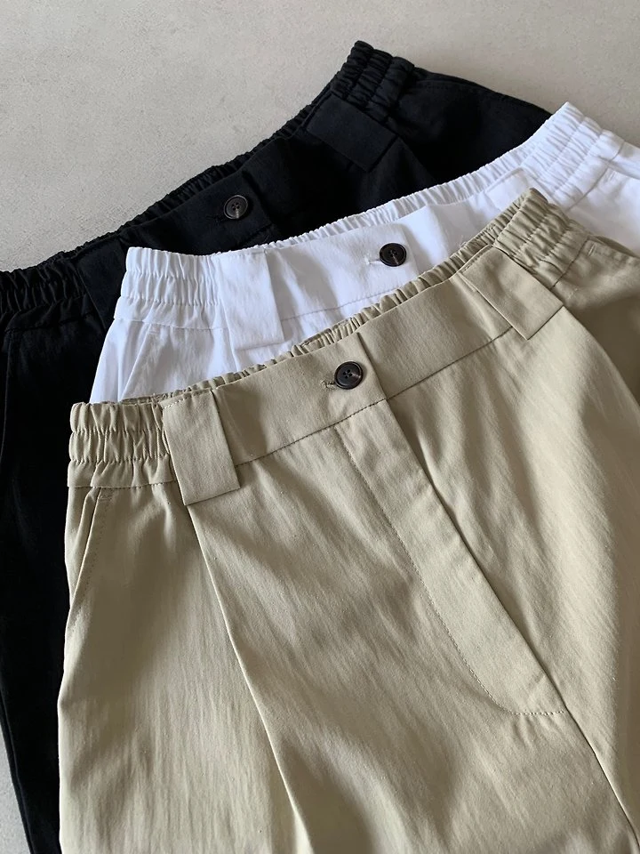 Cover - Korean Women Fashion - #momslook - Wide Banding Bermuda Pants - 11