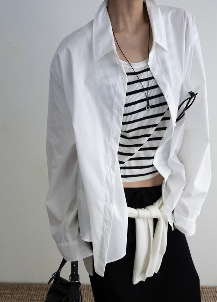 Cover - Korean Women Fashion - #momslook - CN Boxy Shirt - 11