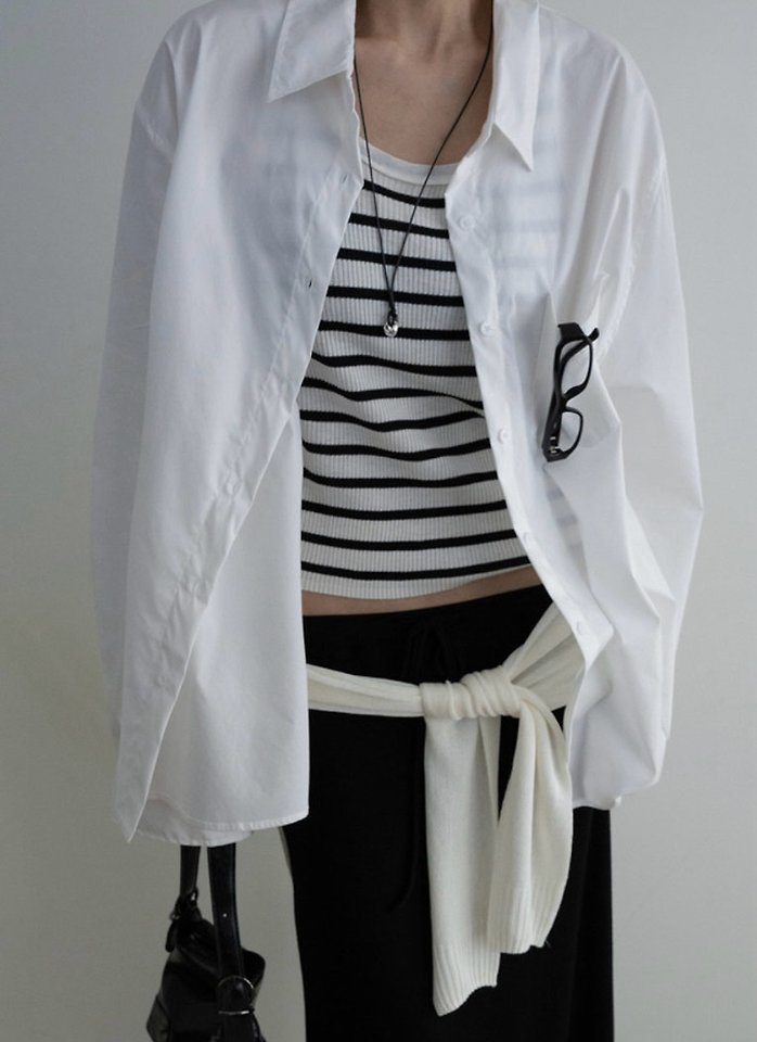 Cover - Korean Women Fashion - #momslook - CN Boxy Shirt - 9