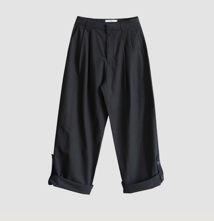 Cover - Korean Women Fashion - #momslook - Rolling Belted Pants - 7