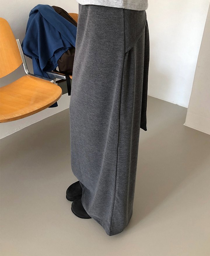Cover - Korean Women Fashion - #momslook - Tie Long Skirt - 6