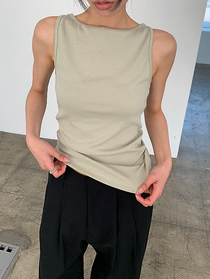 Cover - Korean Women Fashion - #womensfashion - Jelly Sleeveless Tee - 4