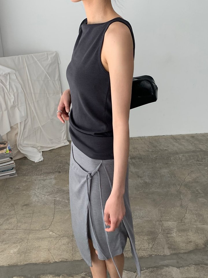 Cover - Korean Women Fashion - #momslook - Jelly Sleeveless Tee - 6