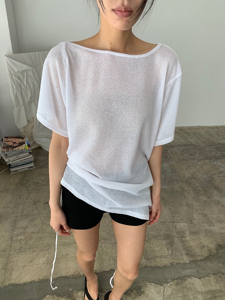 Cover - Korean Women Fashion - #momslook - Summer Unbalanced Loose Tee