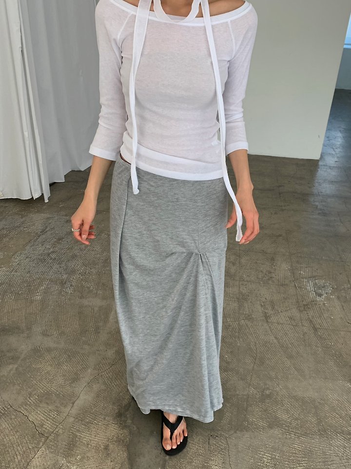 Cover - Korean Women Fashion - #momslook - Draped Double Skirt - 2