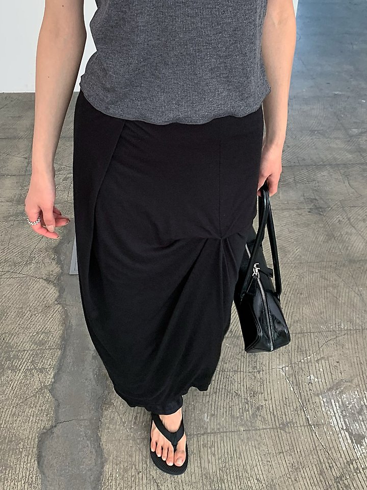 Cover - Korean Women Fashion - #womensfashion - Draped Double Skirt - 4