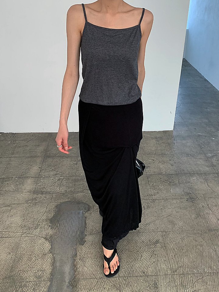 Cover - Korean Women Fashion - #momslook - Draped Double Skirt - 6