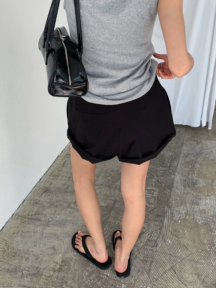 Cover - Korean Women Fashion - #momslook - Roll-Up Shorts - 8