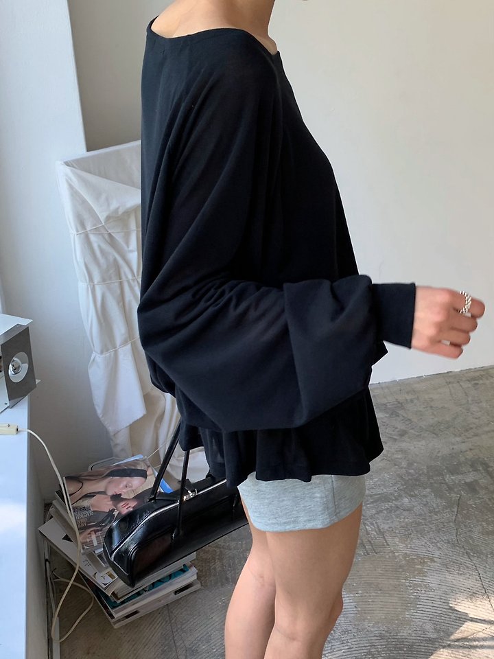 Cover - Korean Women Fashion - #momslook - Raglan Shirring Top - 7