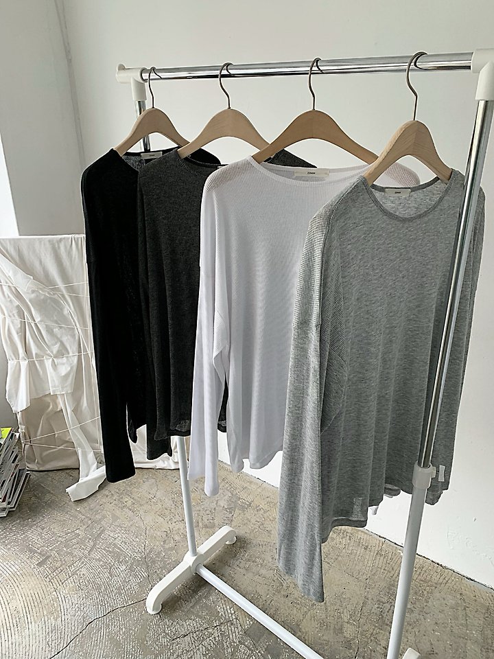 Cover - Korean Women Fashion - #momslook - Sheer Boxy Long Sleeve Tee - 11