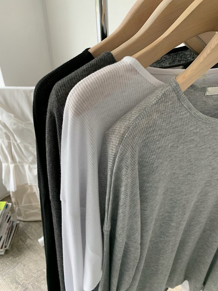 Cover - Korean Women Fashion - #momslook - Sheer Boxy Long Sleeve Tee - 12