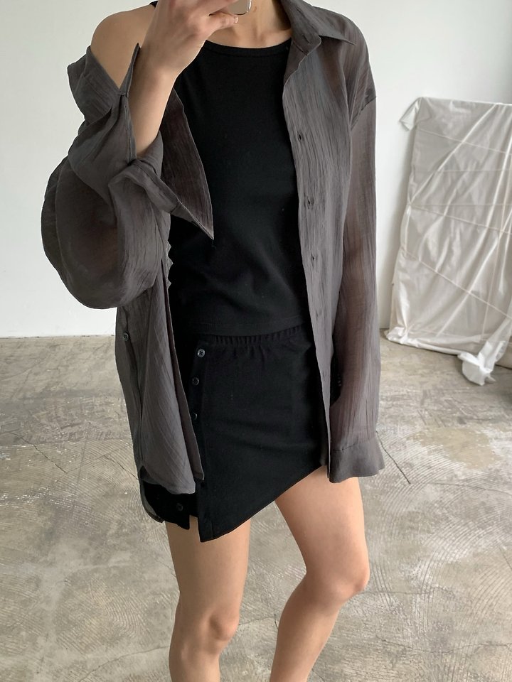 Cover - Korean Women Fashion - #momslook - Button Skirt Pants - 8