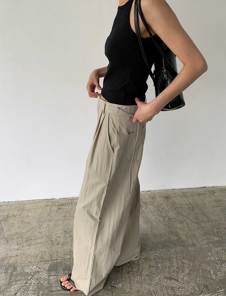 Cover - Korean Women Fashion - #momslook - CN Long Belted Pants - 2