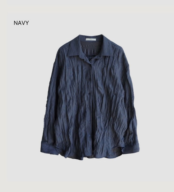 Cover - Korean Women Fashion - #momslook - Wrinkle Two-Way Shirt - 9