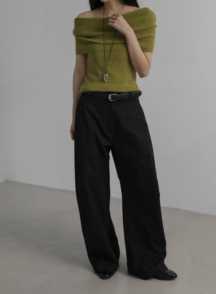 Cover - Korean Women Fashion - #momslook - Veil Curved Pants - 6