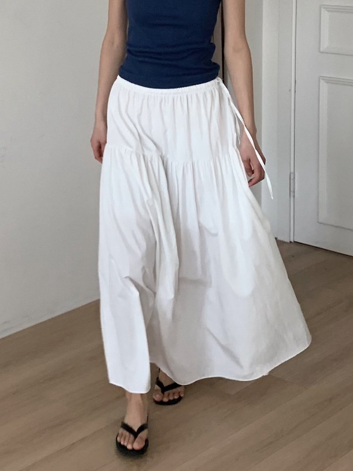 Cover - Korean Women Fashion - #momslook - Maxi Shirring Skirt - 2